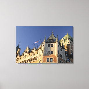 Canada, Quebec, Quebec City. Fairmont Château Canvas Afdruk