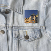 Canada, Quebec, Quebec City. Fairmont Château Vierkante Button 5,1 Cm (In situ)
