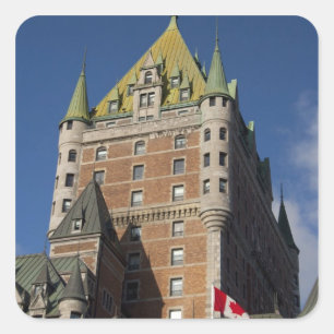 Canada, Quebec, Quebec City. Fairmont Château Vierkante Sticker