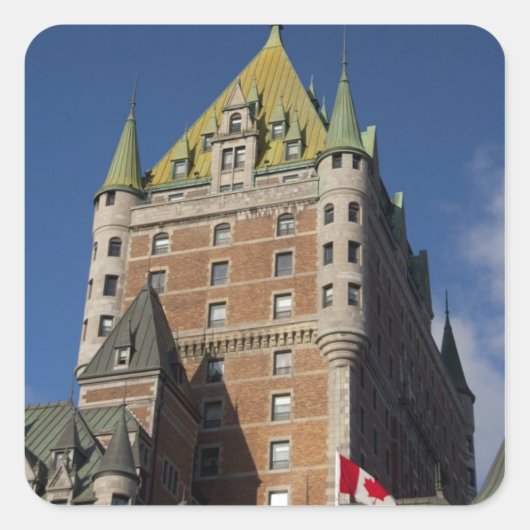 Canada, Quebec, Quebec City. Fairmont Chateau Vierkante Sticker (Voorkant)