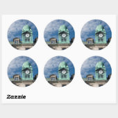 Canada, Quebec, Quebec City. Havenautoriteit Ronde Sticker (Vel)
