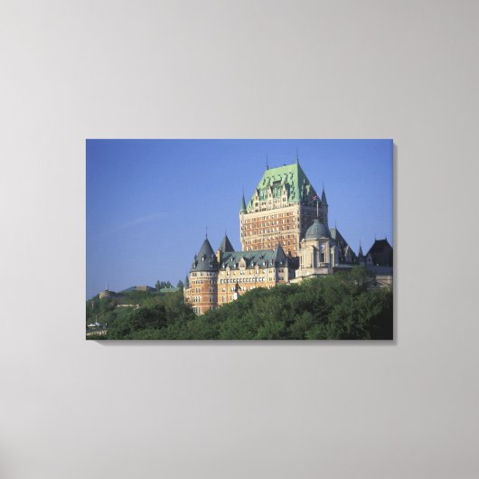 Canada, Quebec Stad. Chateau Frontenac. Canvas Afdruk (Voorkant)