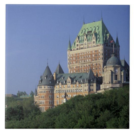 Canada, Quebec Stad. Chateau Frontenac. Tegeltje (Voorkant)