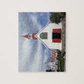 Canada, Quebec, Tadoussac. Kleine kapel, Legpuzzel (Verticaal)