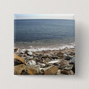 Canada, Quebec. VIA Rail Canada leidt de trein Vierkante Button 5,1 Cm