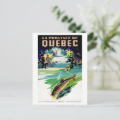 Canada Quebec Vintage Poster opnieuw ingesteld Briefkaart (Staand voorkant)