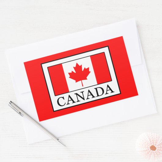 Canada Rechthoekige Sticker (Envelop)