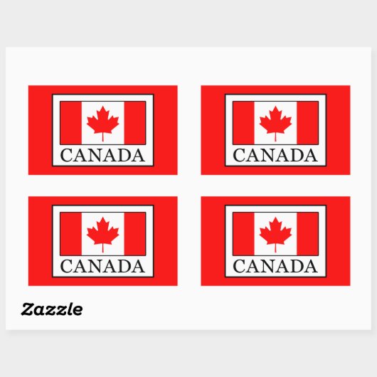 Canada Rechthoekige Sticker (Vel)