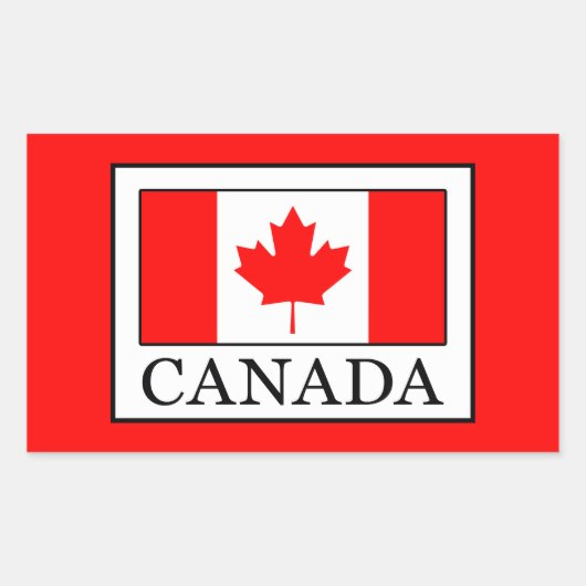 Canada Rechthoekige Sticker (Voorkant)