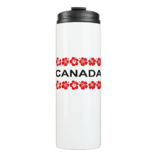 Canada Red Flower Aloha Bands Light-Color Thermosbeker
