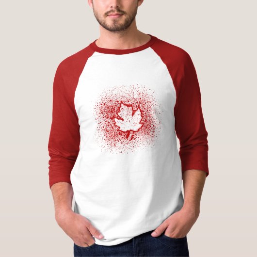Canada. Red Graffiti Leaf T-shirt (Voorkant)