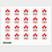 Canada Red Maple Leaf Bagage Label Travel sticker (Vel)
