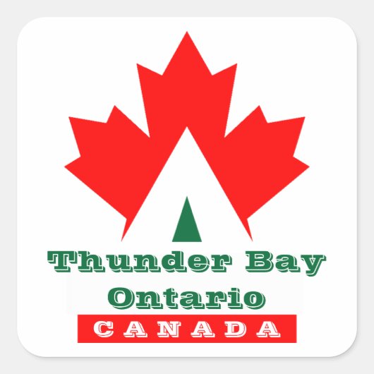 Canada Red Maple Leaf Bagage Label Travel sticker (Voorkant)