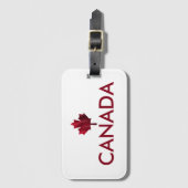 Canada Red Maple Leaf Bagagelabel (Voorkant (verticaal))