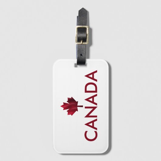 Canada Red Maple Leaf Bagagelabel (Voorkant (verticaal))