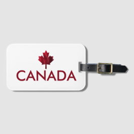 Canada Red Maple Leaf Bagagelabel