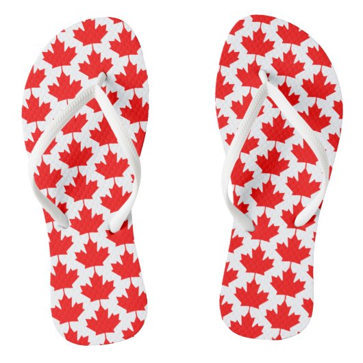 Canada Red Maple Leaf Canadian Teenslippers (Voetbed)