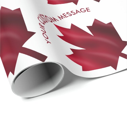 Canada Red Maple Leaf Custom Cadeaupapier (Rol Hoek)