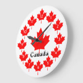 Canada Red Maple Leaf Fun Classic Kitsch Souvenir Grote Klok (Hoek)