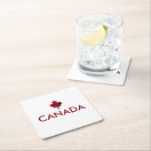 Canada Red Maple Leaf Kartonnen Onderzetters (Insitu)