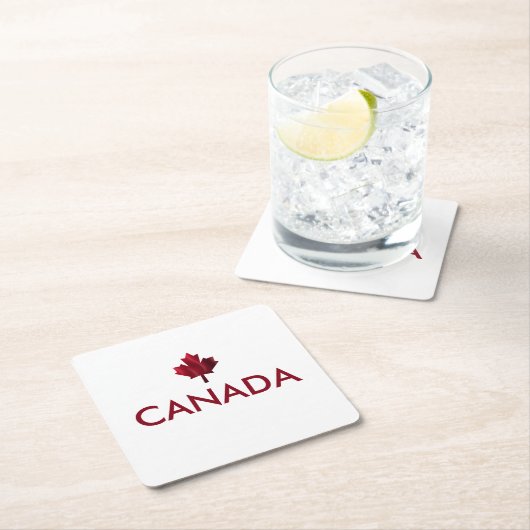 Canada Red Maple Leaf Kartonnen Onderzetters (Insitu)