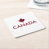 Canada Red Maple Leaf Kartonnen Onderzetters (Schuin)