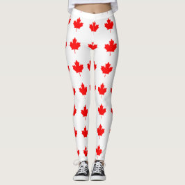 Canada Red Maple Leaf Leggings