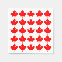 Canada Red Maple Leaf Pattern Servetten