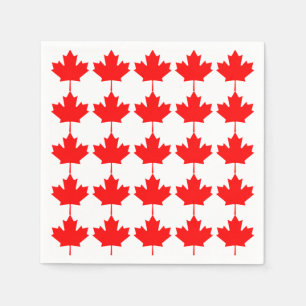 Canada Red Maple Leaf Pattern Servetten