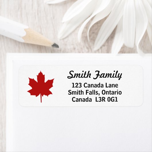 Canada Red Natural Maple Leaf Etiket (Insitu)