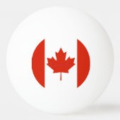 Canada Red & White Canadian Flag Maple Leaf Pingpongbal (Voorkant)