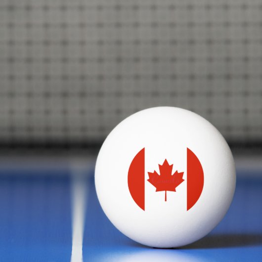 Canada Red & White Canadian Flag Maple Leaf Pingpongbal (Net)