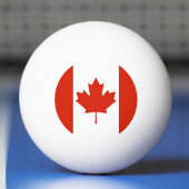 Canada Red & White Canadian Flag Maple Leaf Pingpongbal