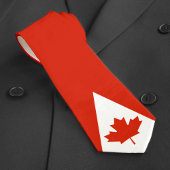 Canada Red White Canadian Flag Maple Leaf Stropdas