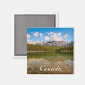 Canada-reflectie over het waterlandschap magneet (Voorkant / Achterkant)