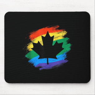 Canada regenboog esdoornblad lgbtq trots vintage muismat