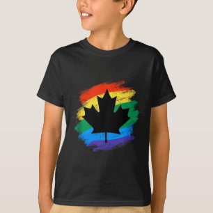 Canada regenboog esdoornblad lgbtq trots vintage t-shirt