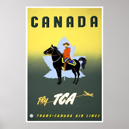 Canada Reisposter Mountie Kunst Canadese Print (Voorkant)