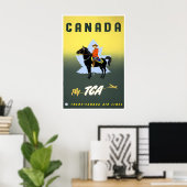 Canada Reisposter Mountie Kunst Canadese Print (Thuiskantoor)