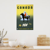 Canada Reisposter Mountie Kunst Canadese Print (Keuken)
