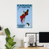 Canada Reisposter Visserij Kunst Retro Print (Thuiskantoor)