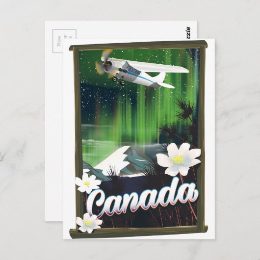 Canada-reisposter voor bergstreken briefkaart (Voorkant / Achterkant)