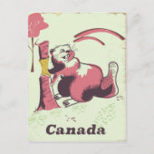 Canada  reisposter voor bevers briefkaart (Voorkant)