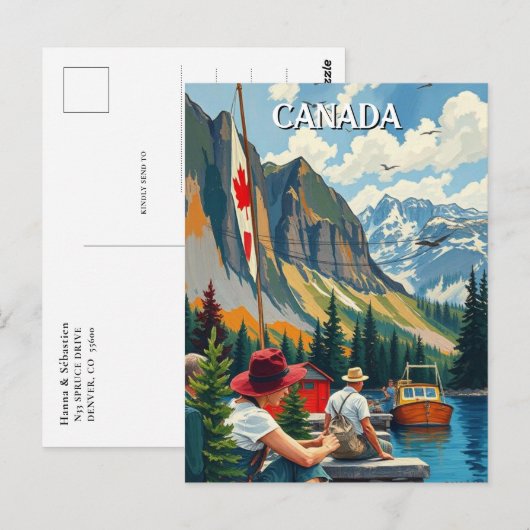 Canada Reizen Briefkaart (Voorkant / Achterkant)