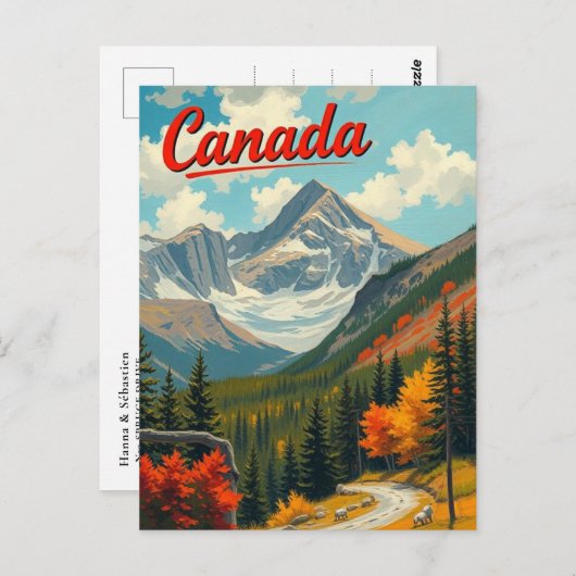 Canada Reizen Briefkaart (Voorkant / Achterkant)