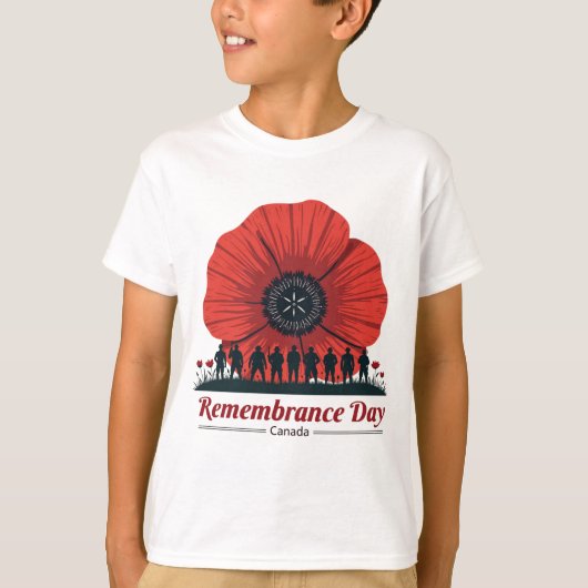 Canada Remembrance Day - Eerbetoon aan veteranen T-shirt (Voorkant)