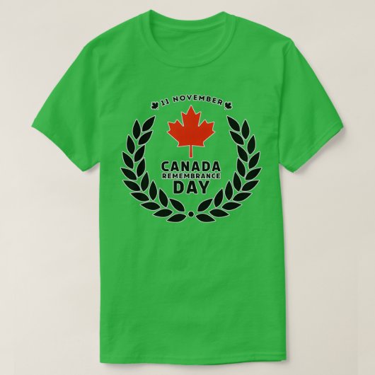 Canada Remembrance Day T-shirt (Design voorkant)