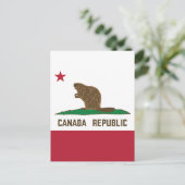 Canada Republiek California Flag Beaver Briefkaart (Staand voorkant)