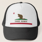 Canada Republiek California Flag Beaver Trucker Pet (Voorkant)
