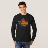 Canada Retro Distress Maple Leaf Design T-shirt (Voorkant volledig)